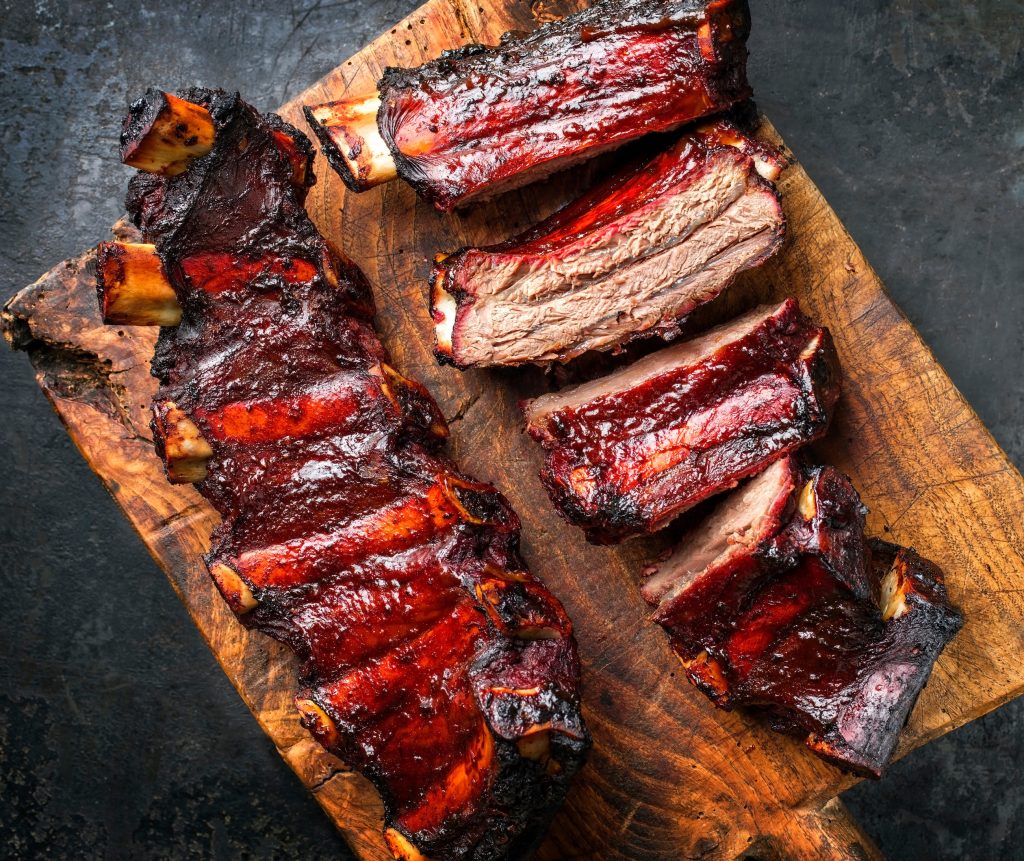 Pork Sriracha BBQ Ribs AS 296829068 2